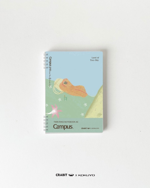 Sổ lò xo A5 grid 160 trang Crabit x Kokuyo - Land of Too-Shy - Mr. Bubble Tea Picnic