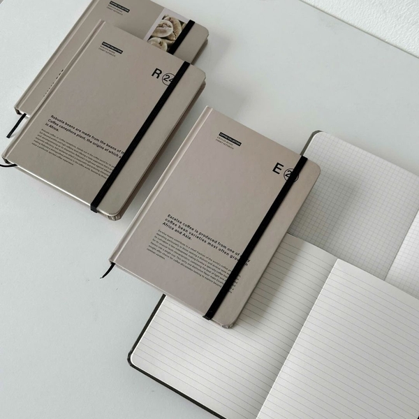 Sổ tay A5 kẻ ngang 130gsm Crabit Coffee Beans - Excela