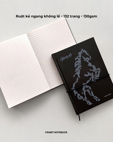 Sổ tay A5 kẻ ngang 132 trang 130gsm Chấm bi - Ngựa Đen