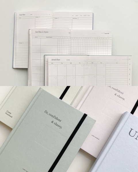 Sổ lịch kế hoạch Planner 2026 14 tháng A5 Crabit The Unfold - Mint
