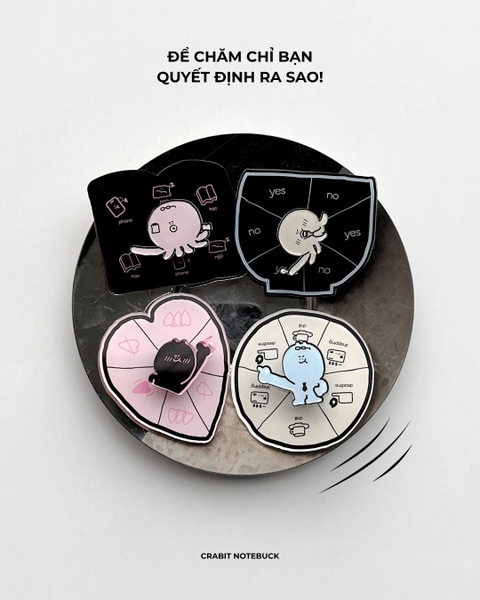 Popsocket Acrylic Spinning đế dán keo Chăm chỉ