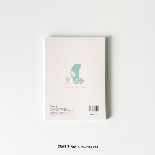 Vở A5 4 ly kẻ ngang 96 trang Thỏ - Crabit x Kokuyo - Land of Too-Shy