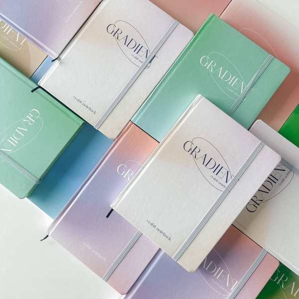 Sổ tay grid 130gsm Gradient Hồng Tím