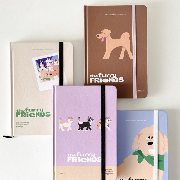 Sổ tay bỏ túi Grid The Furry Friends Crabit x SGT - Tam ca