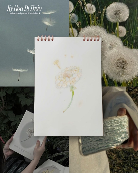 Sketchbook slim binder B5 190gsm Kỳ Hoa Dị Thảo - Hoa Lan Quote