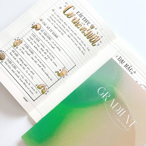 Vở kẻ ngang 80 trang Gradient Xanh lá