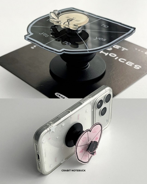 Popsocket Acrylic Spinning đế dán keo Chăm chỉ