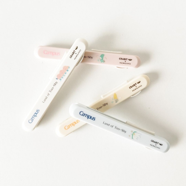 Kéo mini thép không gỉ 2 đầu đa năgn gấp gọn Crabit x Kokuyo Campus Land of Too-Shy