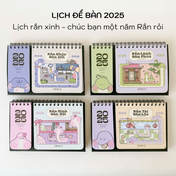 Lịch 2025 để bàn - Crabit Calendar Rắn Săn Mồi có lịch âm