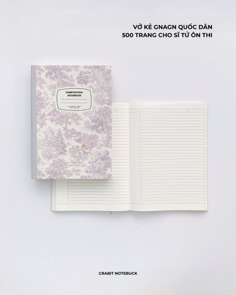 Vở bìa cứng 500 trang kẻ ngang 70gsm Nơ