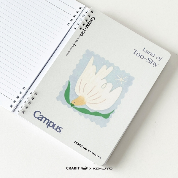 Sổ lò xo A5 kẻ ngang 160 trang Bird - Crabit x Kokuyo - Land of Too-Shy