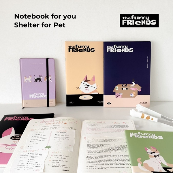 Sổ tay bỏ túi kẻ ngang The Furry Friends Crabit x SGT - Kiến