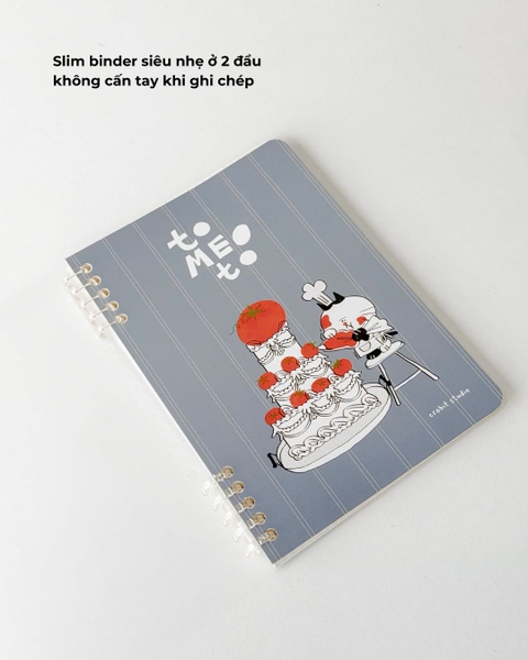 Sổ còng a5 slim binder 100gsm grid - Tomeoto Cake