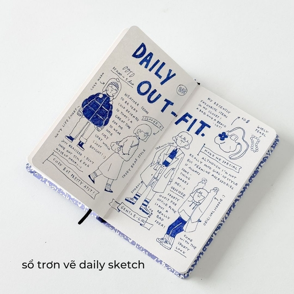 Sổ trơn handy 140 trang 130gsm Crabit Composition Collection