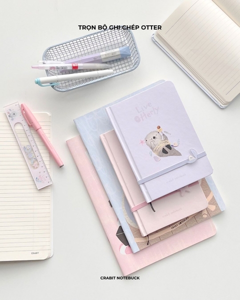 Sổ tay bỏ túi kẻ ngang 180 trang 70gsm Otter - Mỳ Ý