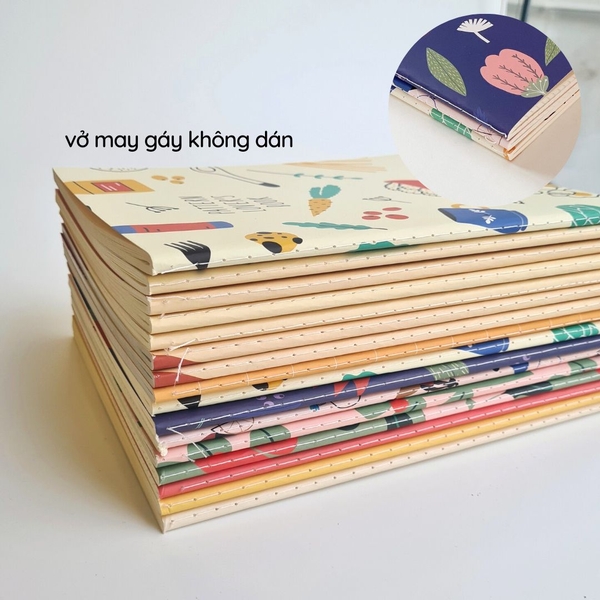 Vở dotgrid may gáy 80 trang 100gsm Daily Life - Hoa đỏ