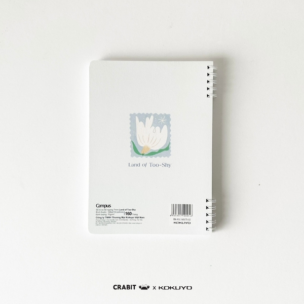 Sổ lò xo A5 kẻ ngang 160 trang Bird - Crabit x Kokuyo - Land of Too-Shy