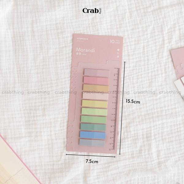 Note sổ còng - Set 200 Tờ Nhiều Màu Kèm Thước (Gắn Sổ Còng Lò Xo)