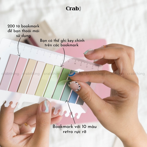 Note sổ còng - Set 200 Tờ Nhiều Màu Kèm Thước (Gắn Sổ Còng Lò Xo)