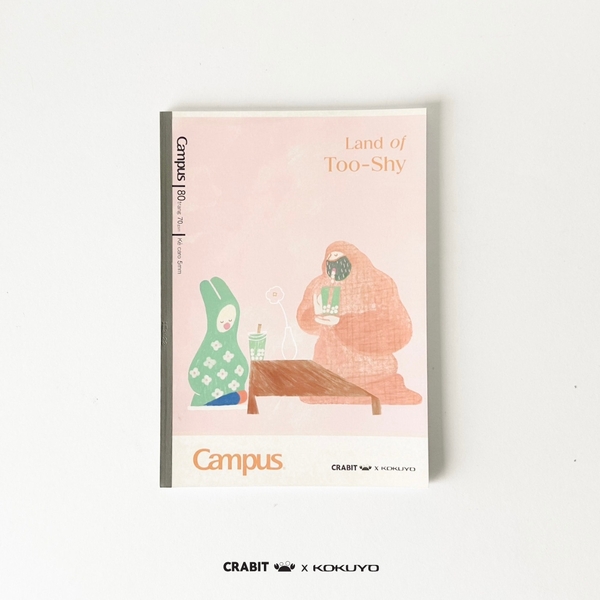 Vở B5 grid 80 trang Mr.Bubble Milk Tea - Crabit x Kokuyo - Land of Too-Shy