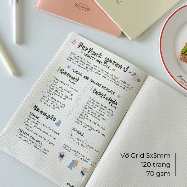 Vở grid 120 trang - "Nàm" Biếng Bò