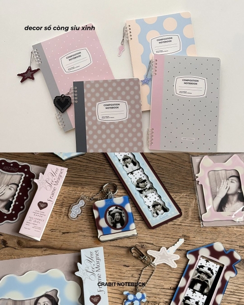 Móc khoá Polka Dot Quotes Chấm bi Shy Thought