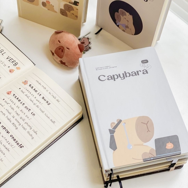 Sổ kẻ ngang bỏ túi Crabit Capybara Life Collection - Capybara Working