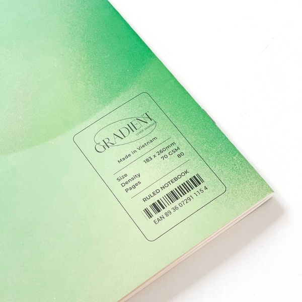 Vở kẻ ngang 80 trang Gradient Xanh lá