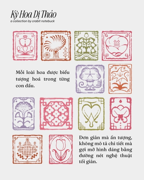 Sketchbook slim binder B5 190gsm Kỳ Hoa Dị Thảo - Hoa Lan Quote