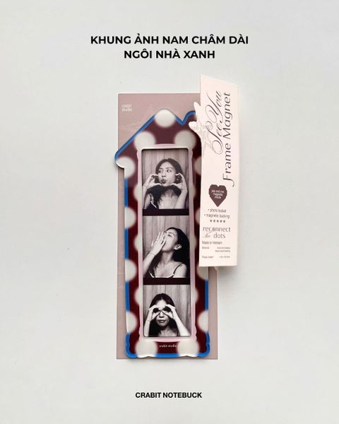 Khung ảnh nam châm dài 3 tấm Chấm bi