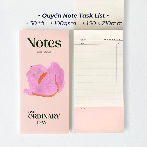 Quyển note pad task list 30 tờ 100gsm One Ordinary Day
