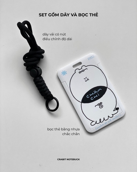 Bọc đựng thẻ bằng nhựa Chăm chỉ