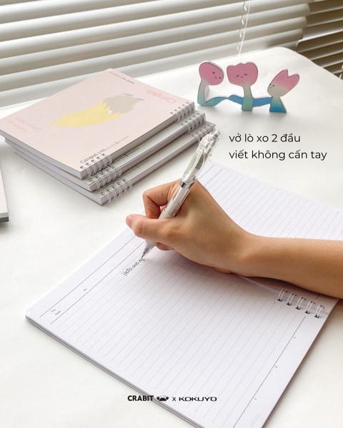 Sổ lò xo A5 grid 160 trang Crabit x Kokuyo - Land of Too-Shy - Mr. Bubble Tea Picnic