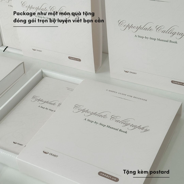 Bộ sách luyện viết Copperplate Calligraphy kèm bút chuyên dụng
