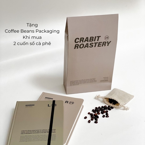 Sổ tay A5 kẻ ngang 130gsm Crabit Coffee Beans - Excela