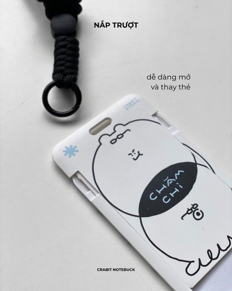 Bọc đựng thẻ bằng nhựa Chăm chỉ