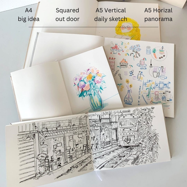 Sổ Sketchbook 190gsm A5 dọc - Artist Quote