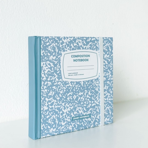 Sổ kẻ ngang khổ vuông 140 trang 130gsm tặng kèm sticker Composition Collection - Xanh Grape