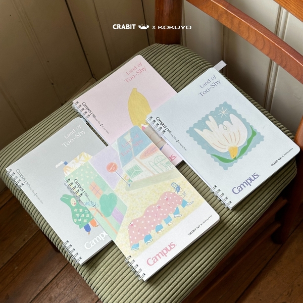 Sổ lò xo A5 kẻ ngang 160 trang Bird - Crabit x Kokuyo - Land of Too-Shy