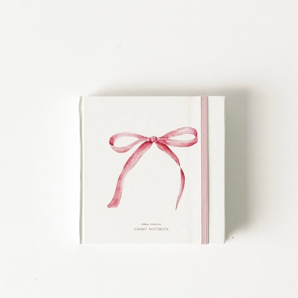 Sổ grid khổ vuông Ribbon Collection Nơ Hồng
