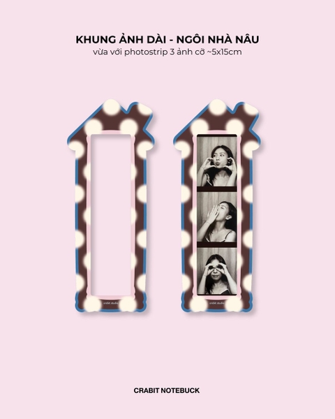 Khung ảnh nam châm dài 3 tấm Chấm bi