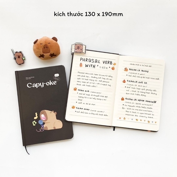 Sổ kẻ ngang bỏ túi Crabit Capybara Life Collection - Capy-oke