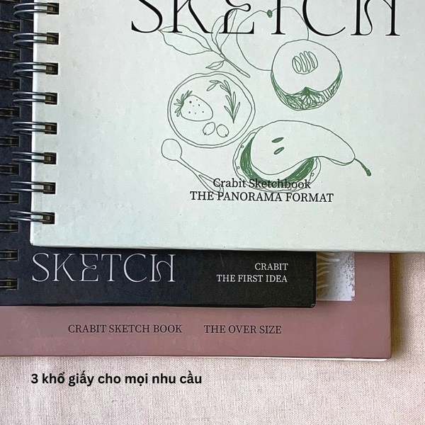 Sổ Sketchbook lò xo A4 - Nâu