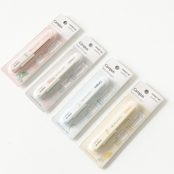 Kéo mini thép không gỉ 2 đầu đa năgn gấp gọn Crabit x Kokuyo Campus Land of Too-Shy