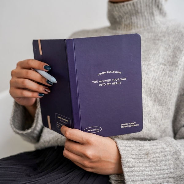 [Tặng kèm sticker] Sổ tay dotgrid bỏ túi Gummy Collection - Bear Vàng