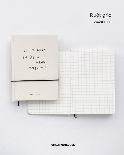 Sổ tay A5 grid 130gsm 110 trang A Few Notes - It's Okay To Be A Slow Creator