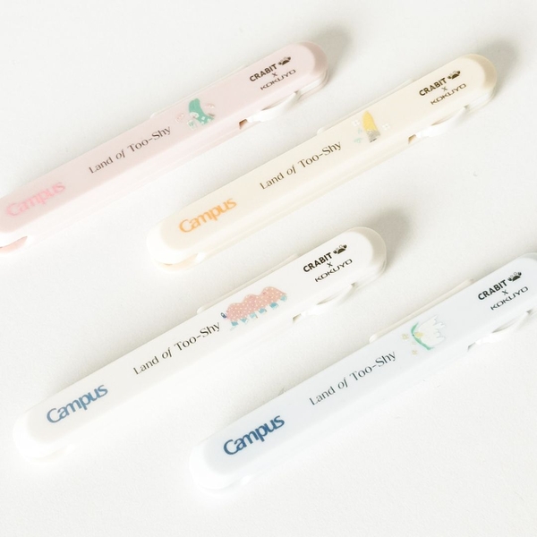 Kéo mini thép không gỉ 2 đầu đa năgn gấp gọn Crabit x Kokuyo Campus Land of Too-Shy