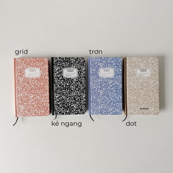 Sổ trơn handy 140 trang 130gsm Crabit Composition Collection