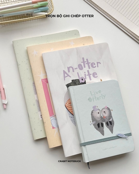 Sổ tay bỏ túi kẻ ngang 180 trang 70gsm Otter - Couple Otter