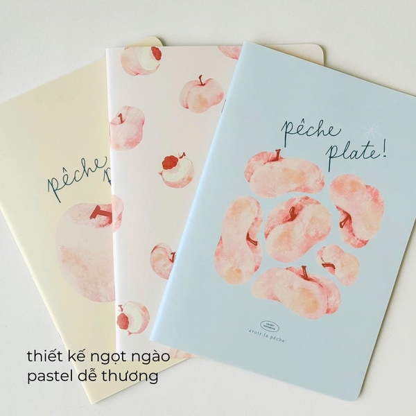 Combo 3 Vở kẻ ngang 80 trang - Peach Pocket